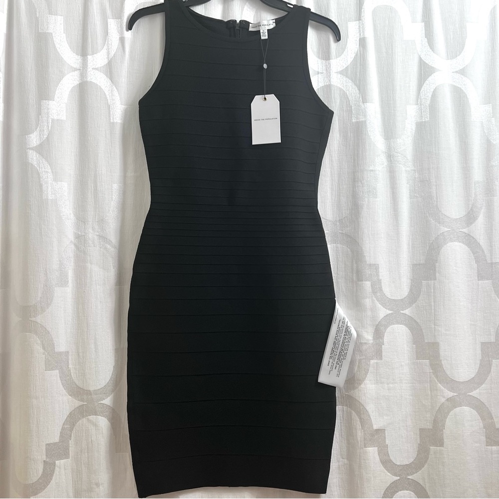 Dress The Population Gaia Bandage Sleeveless Dress Black Size Medium